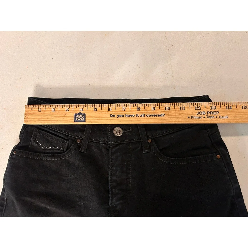 Levis 512 Perfectly Slimming Black Jeans Womens 4 Cropped Stretchy Denim Pants - Picture 7 of 10